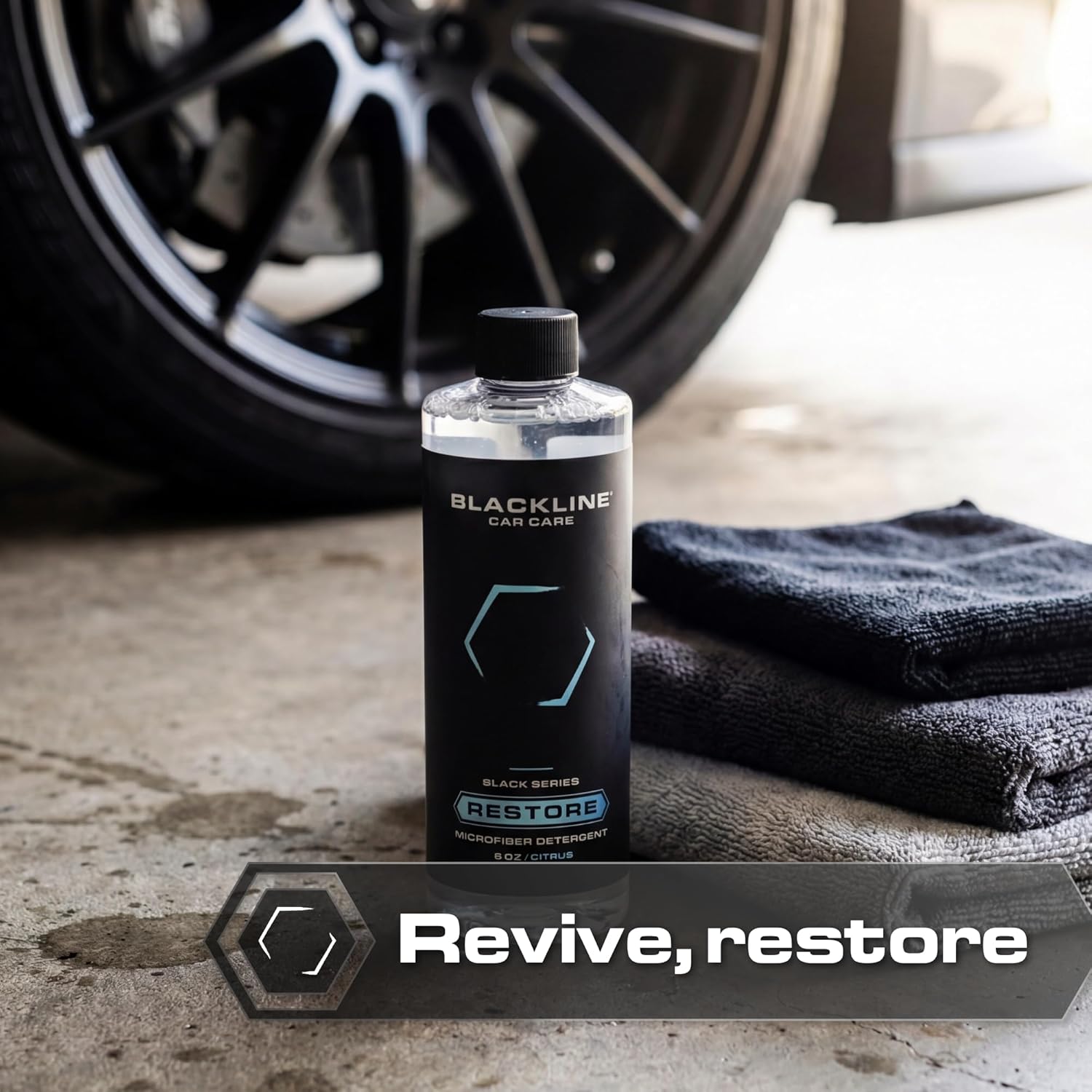 Blackline Restore Microfiber Detergent - Premium Microfiber Wash Detergent, Synthetic Fabrics, Restores Performance, Removes Oils & Odors, Biodegradable Formula, 64 Fl Oz