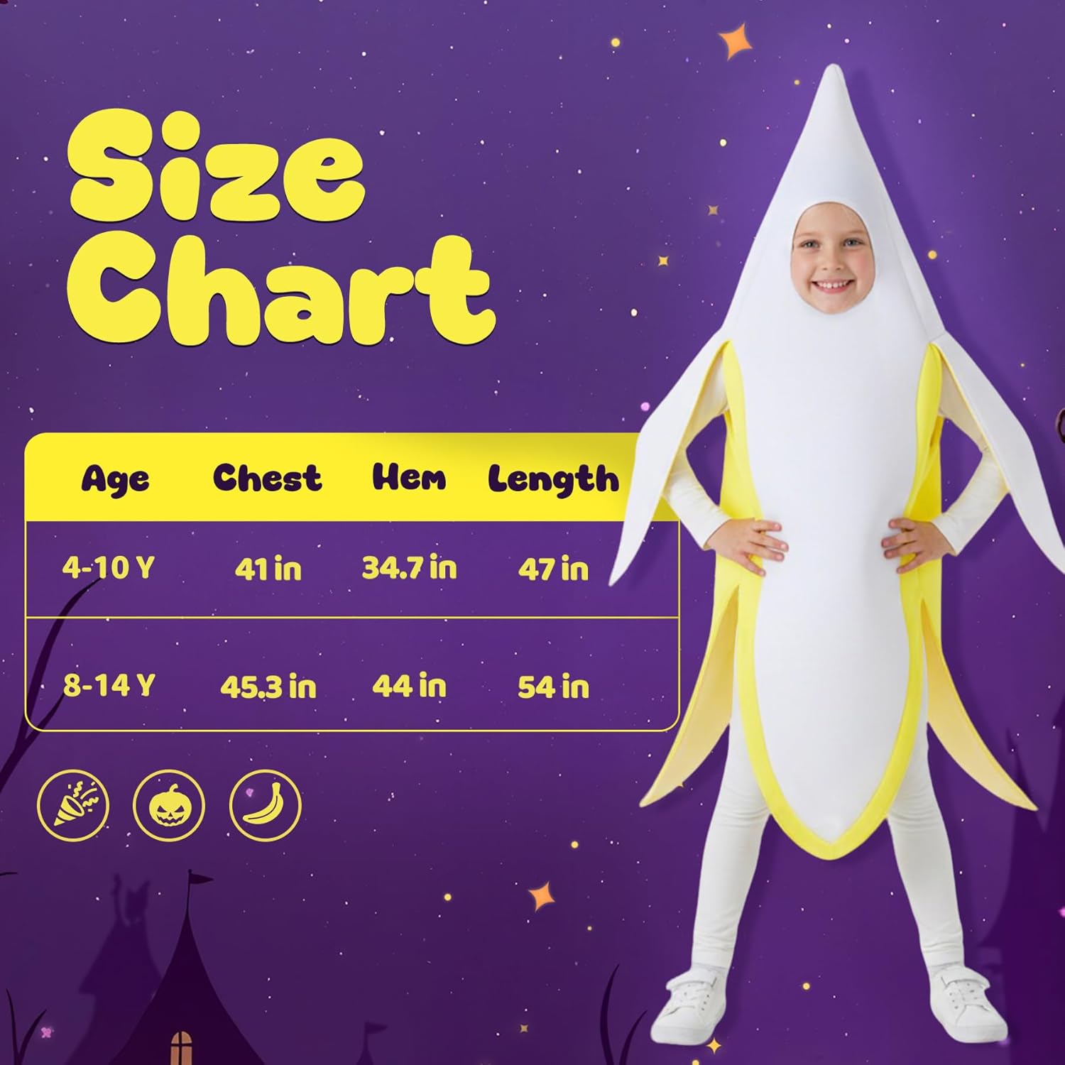 Tao-Ge Banana Costume Kids Boys Girls Halloween Toddler Kid Banana Fortnite Costume Peely Banana Outfit - Image 7