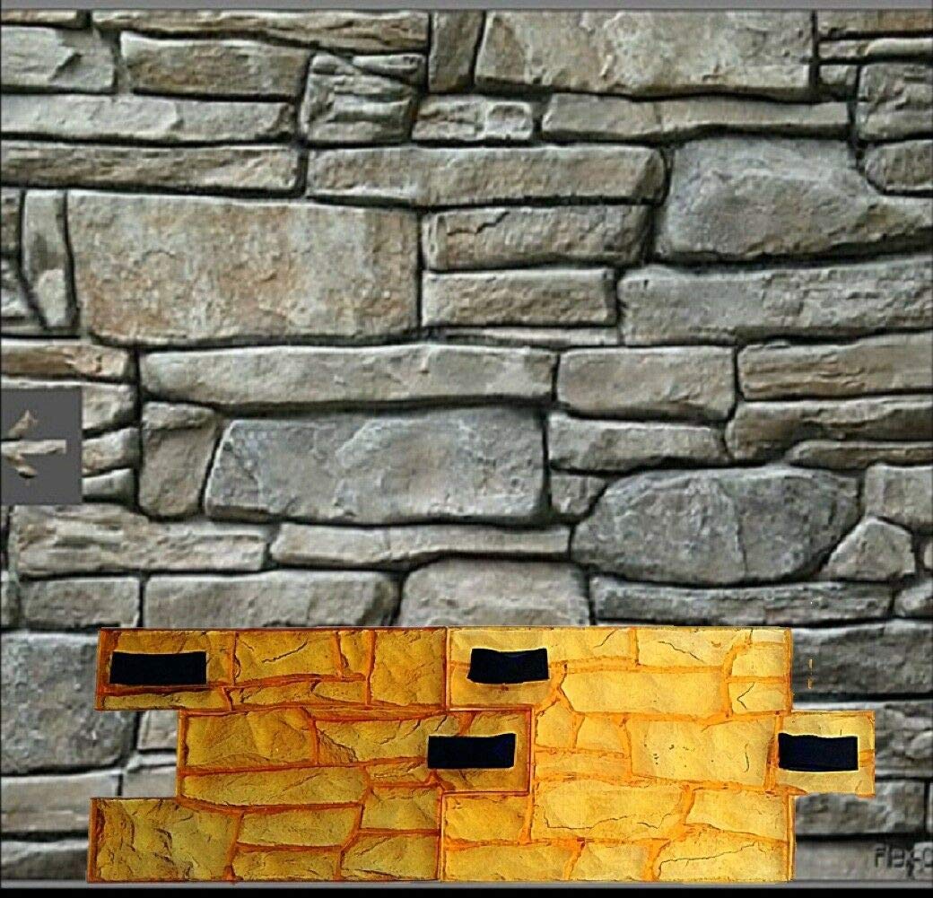 3D Granite Stone Pattern Vertical Decorative Impression Concrete Cement Imprint Mat Stamp (Granite N2), Transparent Amber - Image 4