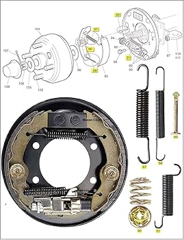 SP-120 （TRIO） MC Brake Shoes Bendex Drum Brakes Springs Kit for EZGO TXT