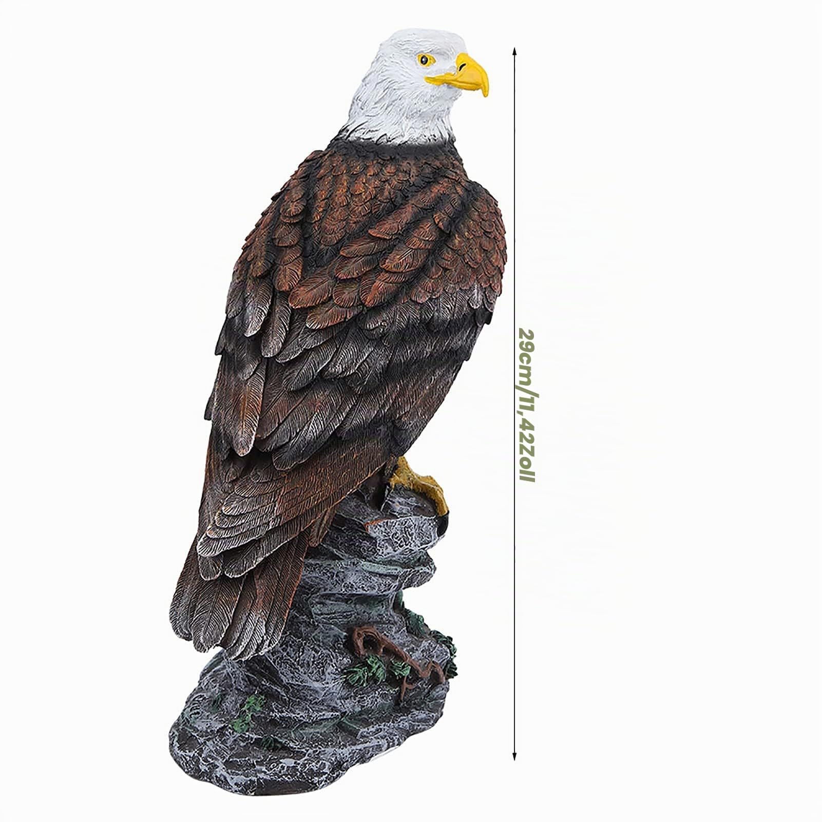 Ejoyous Gartenadler Gartenstatuen, Vogelabwehr Taubenschreck Adler Figur Garten Deko Skulptur aus Kunstharz Greifvogel-Skulptur f¨¹r Garten Balkon Terrasse Hausgarten Dekoration