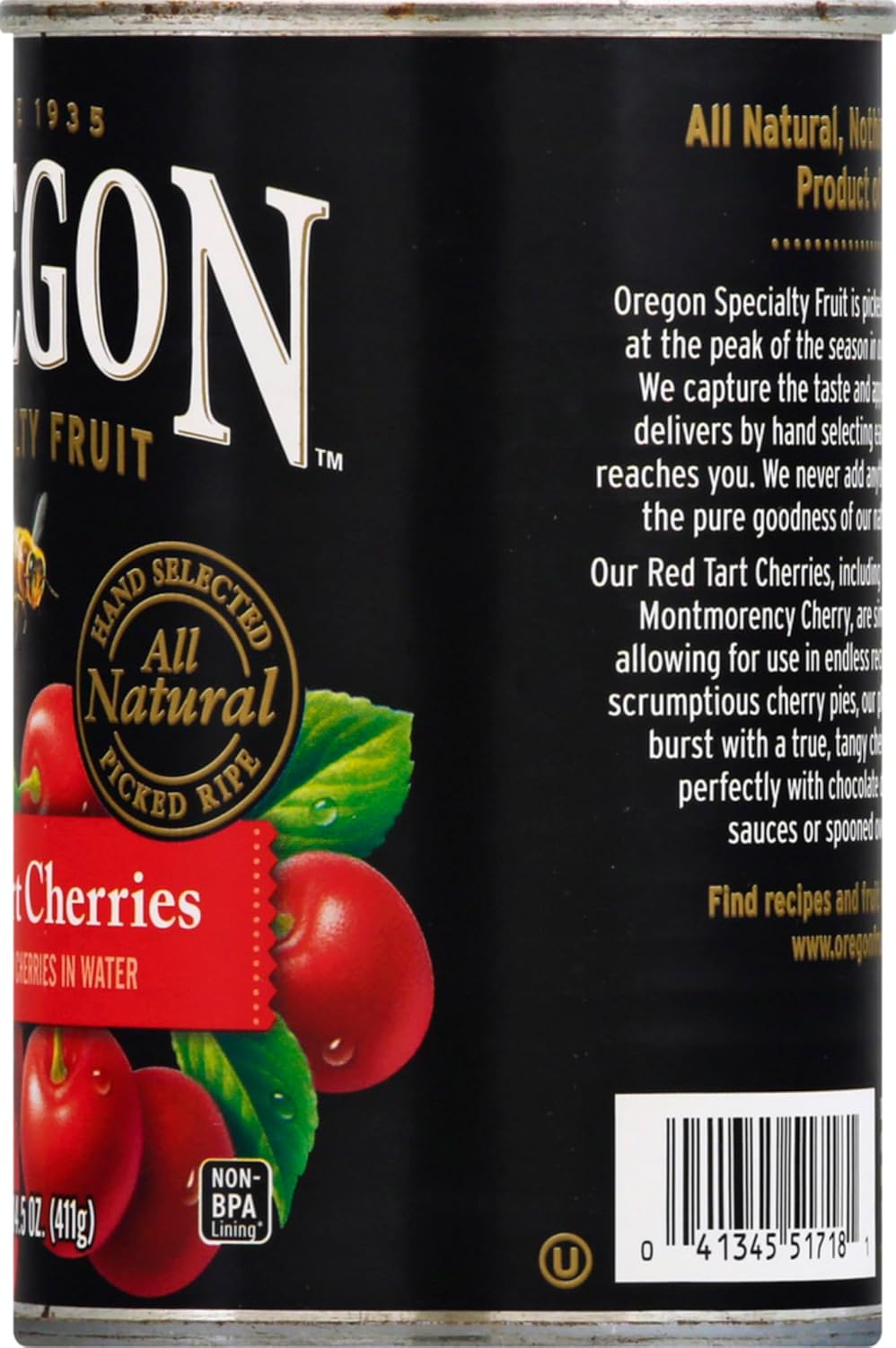 Oregon Fruit Pie Cherries Red Tart, 14.5-Ounce (Pack of 4)