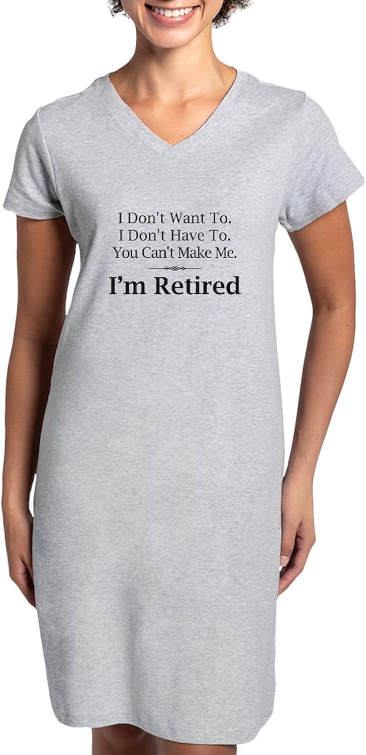 CafePress Retired Women's Nightshirt, Soft Long Pajama Shirt, Cotton PJs/Pyjamas