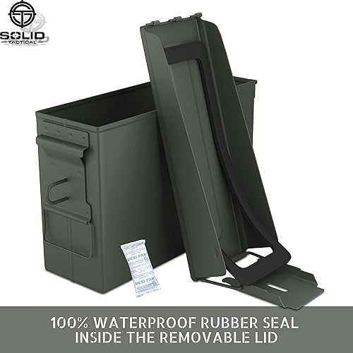 Miniatura 8 de Lata de munición de metal  Nuevo contenedor de almacenamiento de municiones militares y del ejército  Cajas de municiones M2A1 y M19A1  Utiliza