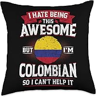 Vista 1 de 99 Gifts Colombian Fan T-Shirts & Jersey Colombia Being Awesome Colombians - Almohada para hombre y mujer, 18 x 18 pulgadas, multicolor