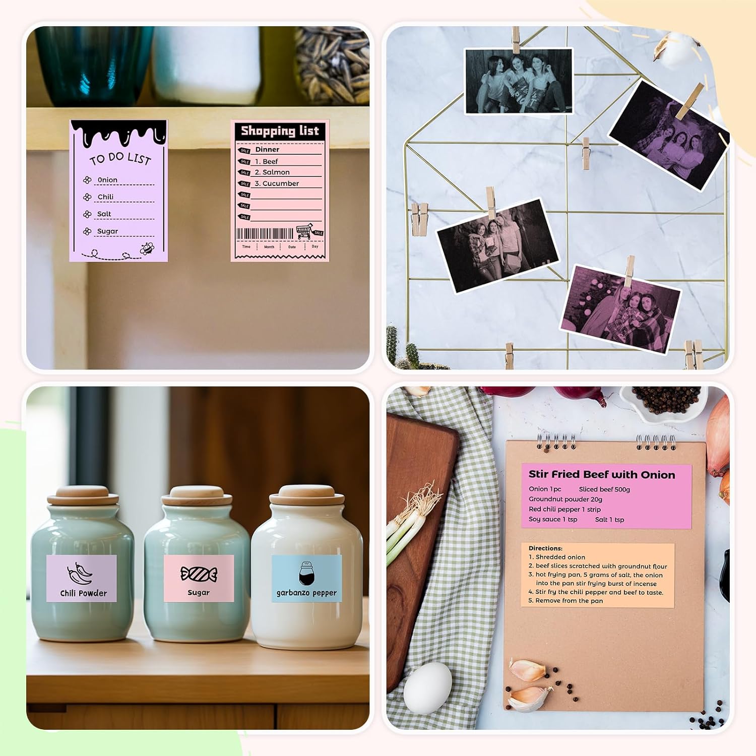 10 Rolls Self-Adhesive Multicolor Mini Printer Thermal Sticker Paper 53 x 28mm, 3 Rolls White and 7 Rolls color Printer Paper Compatible With Mini Thermal Printer Study Notes Journal Photos - Image 7