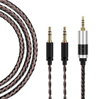 2.5mm Balanced Headphone Cable Compatible with Hifiman Sundara, Arya, Ananda, HE4XX, HE560, HE400SE, HE-350, HE1000 / 5N OCC Silver Plated Braided Cable for WM1A, WM1Z, NW-ZX505 Music Player - 4feet