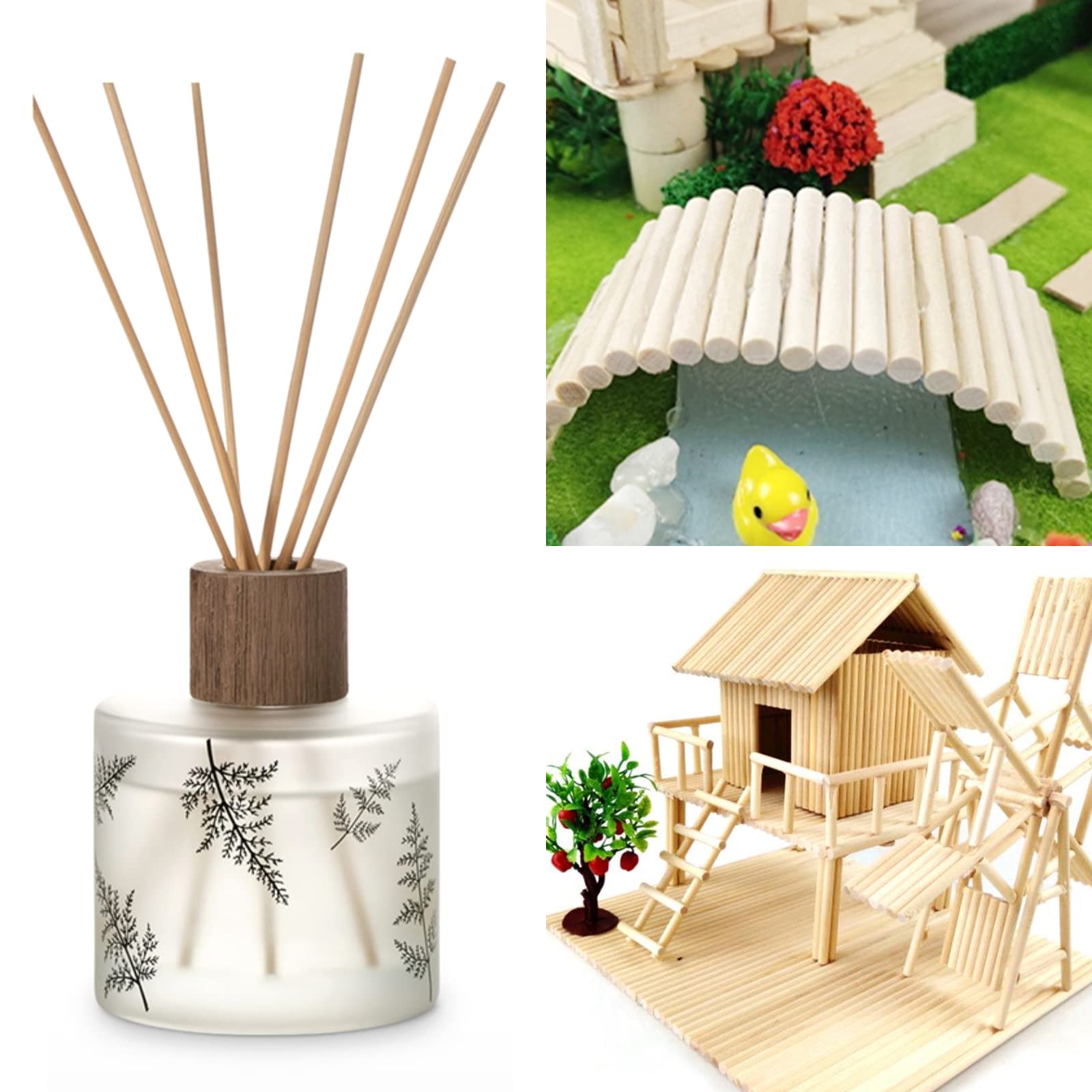 Batonnet Bois 150Pcs Petits De Bois Ronds Batonnets De Métier En Bois Bricolage De Tiges En Bois Modèle - Beaux-Arts Et Loisirs Créatifs