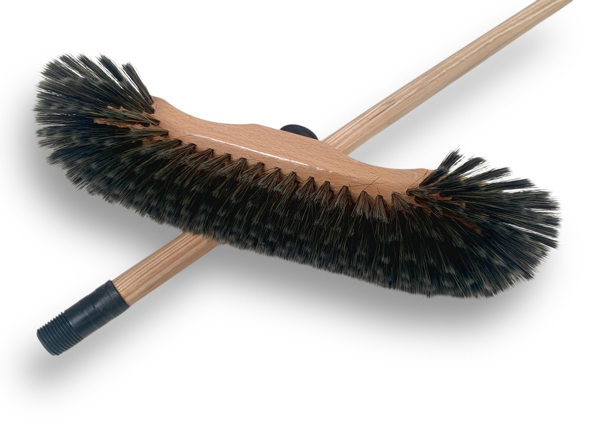 Balai demi-tête avec manche bois pour nettoyage intérieur Kibros