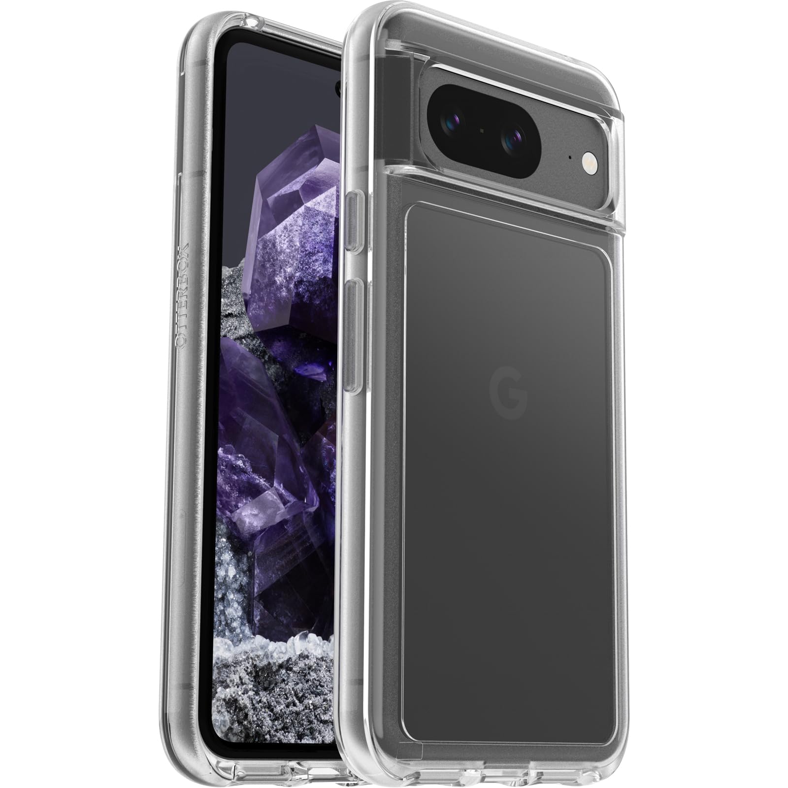 OtterBox Google Pixel 8 Symmetry Series Clear Case - Clear, Ultra-Sleek, Wireless Charging Compatible, Raised Edges Protec...