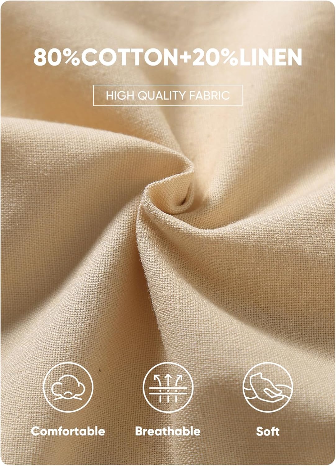 JMIERR Mens Linen Shorts Casual 5"/ 7" Cotton Elastic Waist Drawstring Summer Vacation Beach Shorts with Pockets - Image 8