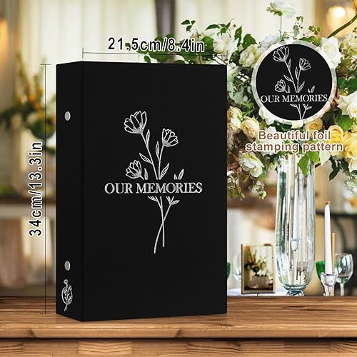 Vista 101 de Lanpn Álbumes de fotos pequeños de 4 x 6 pulgadas, 50 imágenes, paquete de 2 unidades, mini capacidad de lino Our Memories, juego de bolsillos