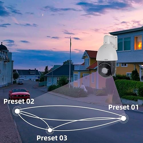 Miniatura 5 de SUNBA Cámara PTZ de seguimiento automático PoE+ para exteriores, zoom óptico de 36X, cúpula de seguridad inteligente de 5 MP, RTMP para transmisión