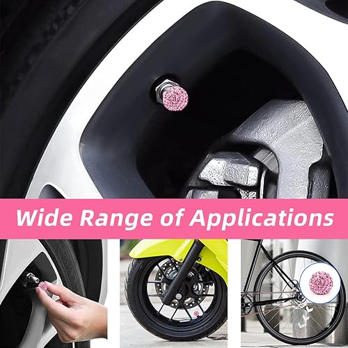 Miniatura 5 de 4 tapas de vástago de válvula de neumático de automóvil, hechas a mano, a prueba de polvo, con diamantes de imitación, accesorios exteriores de