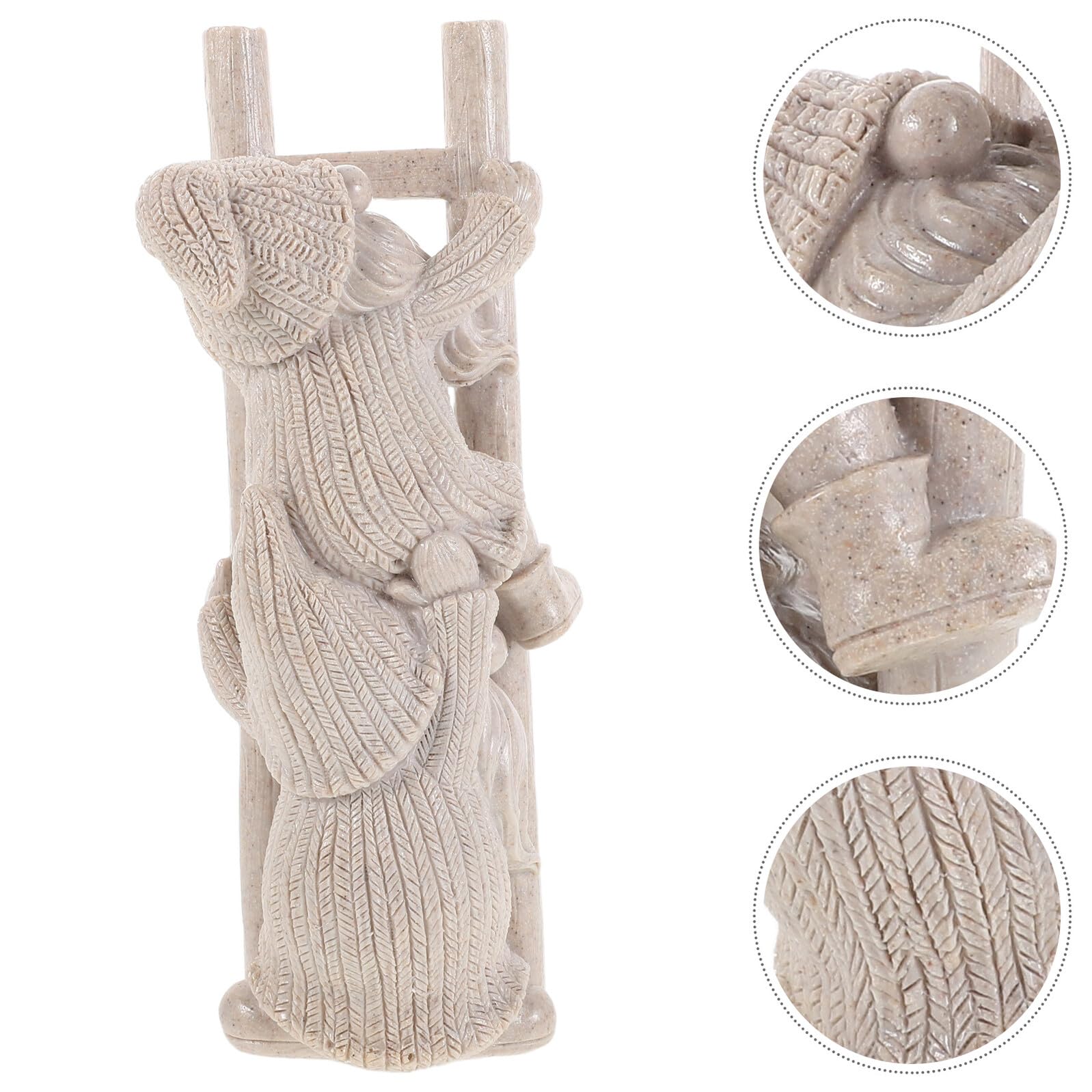 Homoyoyo Statue de GNOME de Jardin en Résine Résistante aux Intempéries Figurine Murale D’Homme Grimpant Compacte Décoration Extérieure pour Patio Balcon et Espace Vert