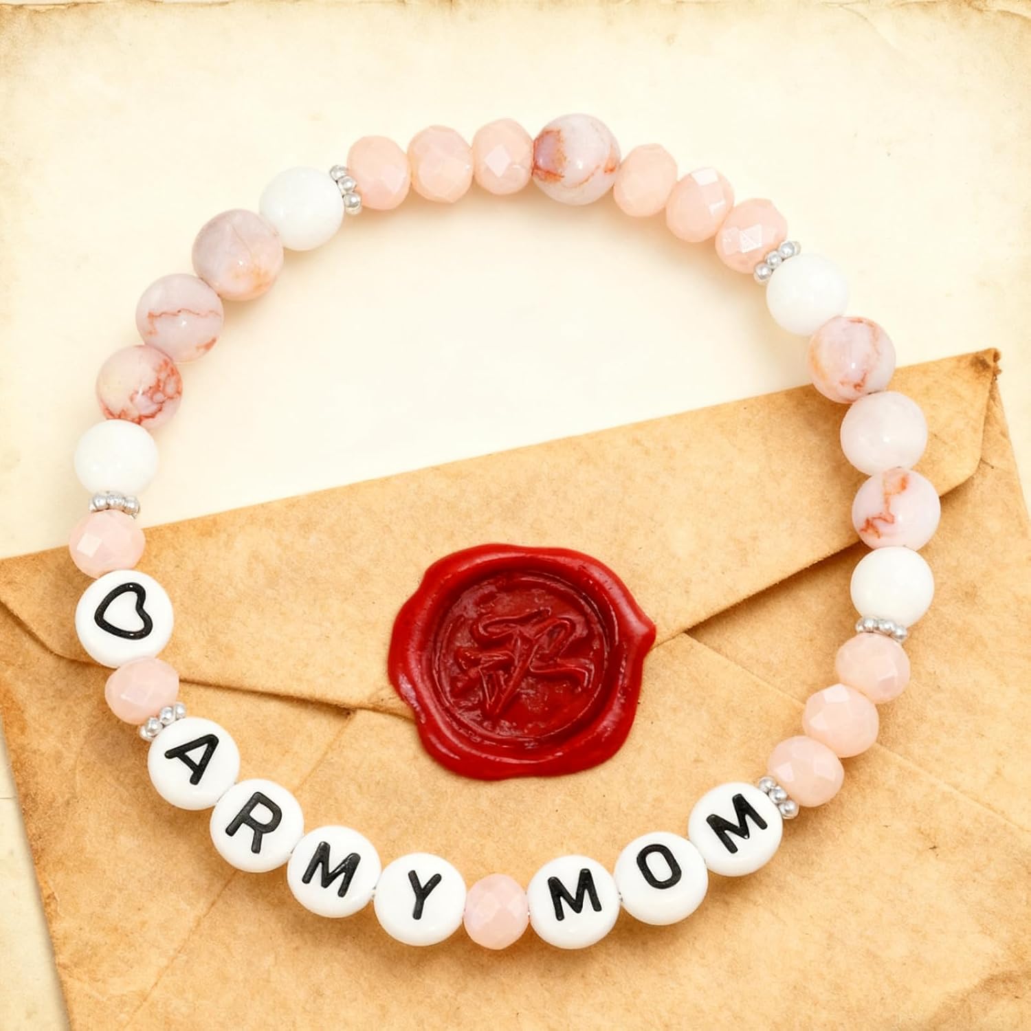 Kivosliviz Army Mom Jewelry Gifts Women Birthday Proud Military Mothers Day Army Mom Bracelet - Image 4