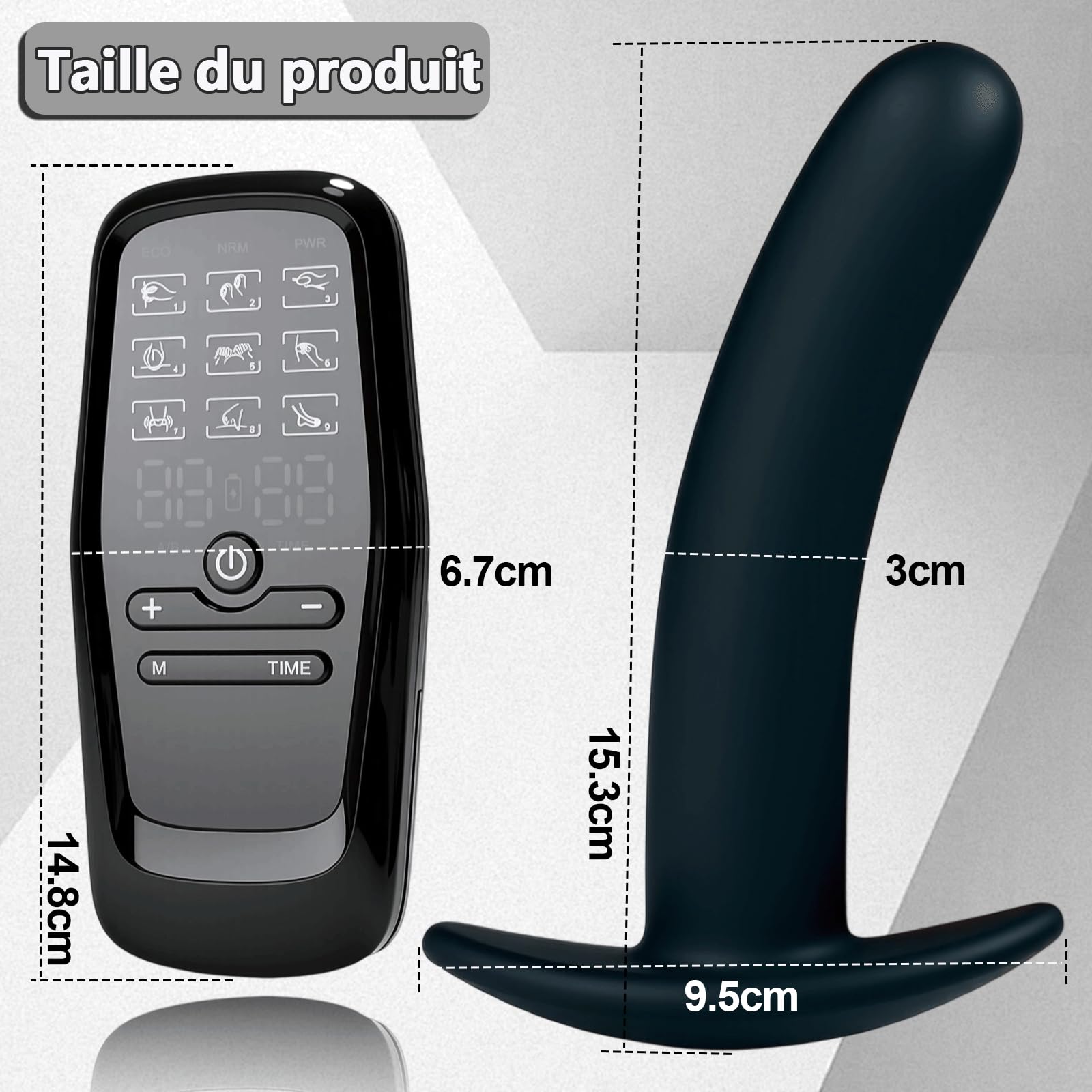 Électrostimulation Plugs Anals Silicone 9 Modes et 90 Niveaux d’intensité | Plug Anal électrique Dilatateur Stimulateur Prostate ElectroShock Plug Anale SM Jouets Sexuels pour Femme Sex Toýs Homme