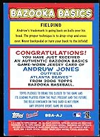 Vista 2 de Andruw Jones Jsy B Card 2006 Bazooka Basics Relics #AJ