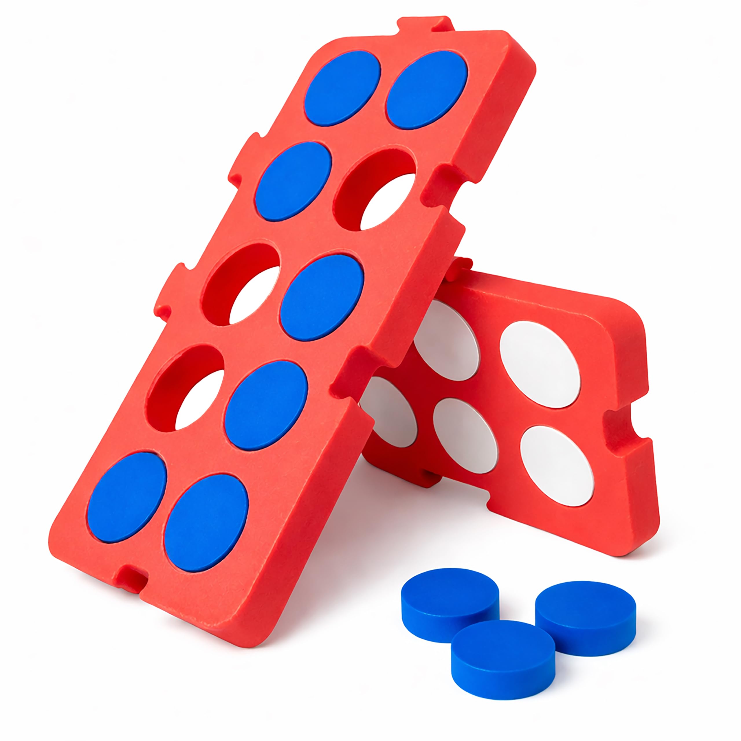 Kriyaa Foam Ten Frame Set Red and Blue for Counting and Number Sense - PP1 to Grade 2 - Includes 2 Foam Ten Frames with Blue and White Counters-image-32