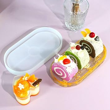 Silicone Resin Mold Serving Tray, DIY Craft Tray Mould, 7 x 3.7inch, Oval | for Epoxy Resin Art, Home Decor, and Food Presentation,Jewelry Holder Mold Fruit Snack Plate Tray