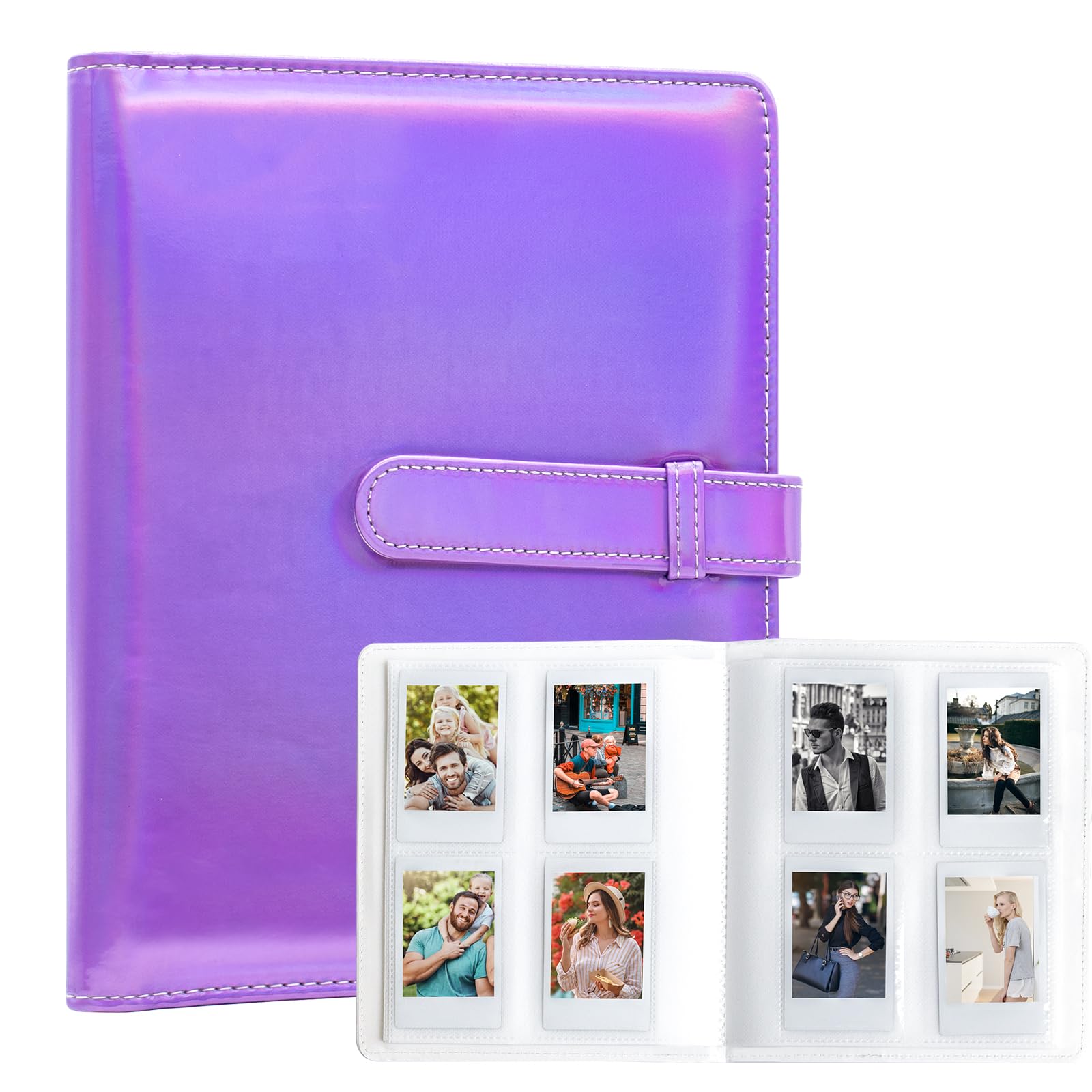 128 Pockets Photo Album for Fujifilm Instax Mini 11 12 9 8 40 90 Evo 7+ LiPlay Instant Camera/Mini Link Printer, Polaroid Snap Touch PIC-300 Z2300 Mint Zip Printer (Magic Purple)-picture-14