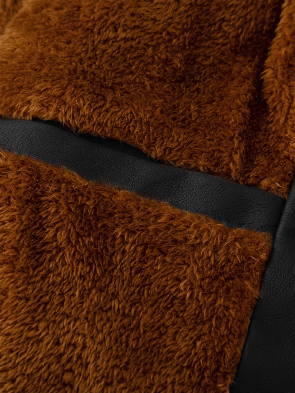 KVE Men's Faux Leather Jacket Waterproof Motorcycle Bomber Jacket Vintage PU Moto Biker Coat - Image 8