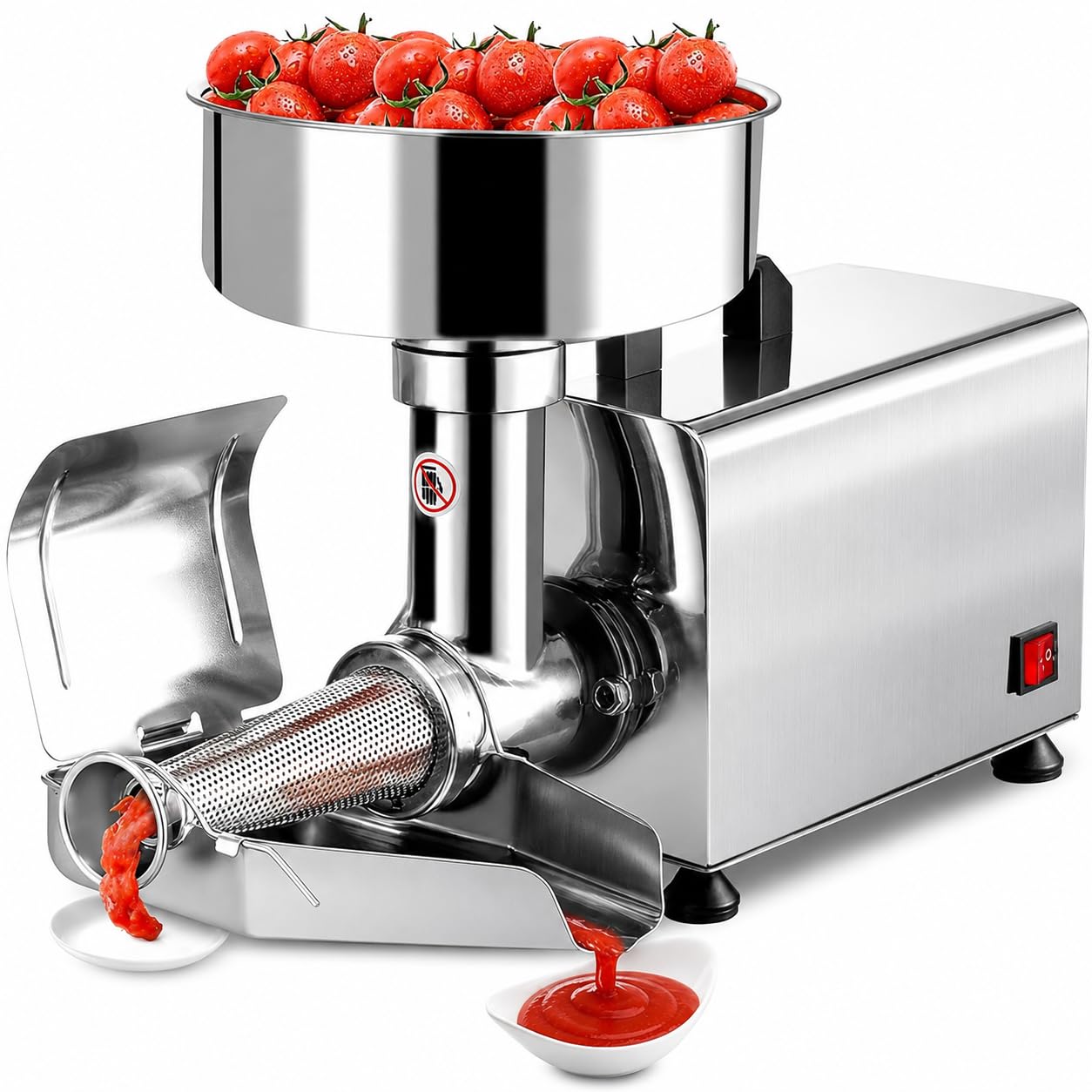 Macchina elettrica della pressa del pomodoro, 220V commerciale dell'acciaio inossidabile del passato di pomodoro del colino e creatore della salsa per la frutta Juicing