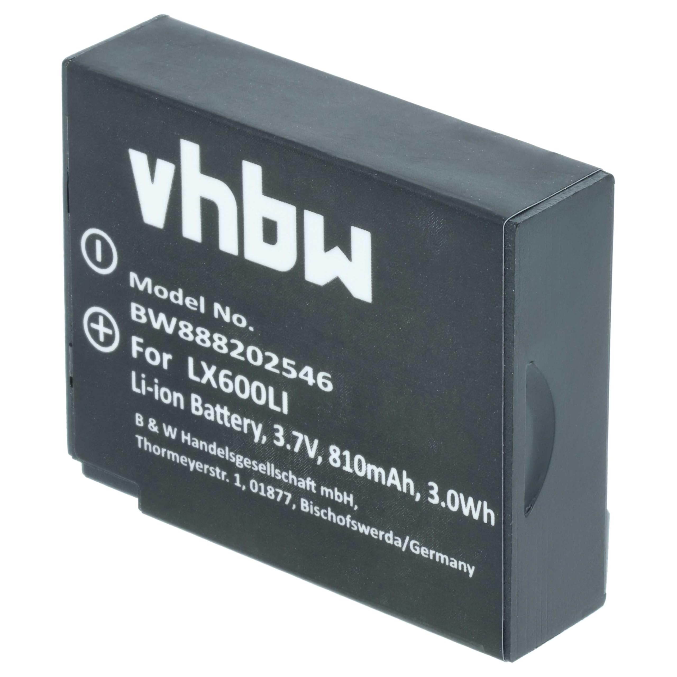 vhbw 2x batteria compatibile con Eartec HUB, Hub Systems, HUB5S, UltraLITE, HUB HD Mini-Base auricolari cuffie wireless (810mAh, 3,7V, Li-Ion)