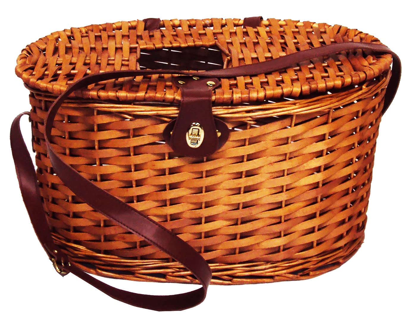 Capra Group Cesta per la raccolta funghi e tartufi in vimini con tracolla regolabile, con buco per facilitare la raccolta 40x26xh27 cm