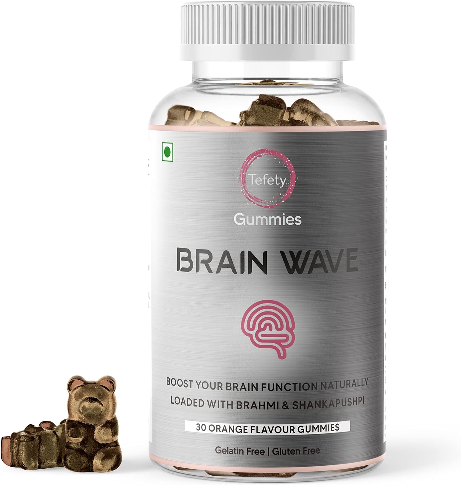 Tefety Brain Wave Gummies-Brain Support Supplement for Better Memory, Learning & Focus for Kids and Adults |Ayurvedic Memory Supplement (Brain Wave (Pack of 1))