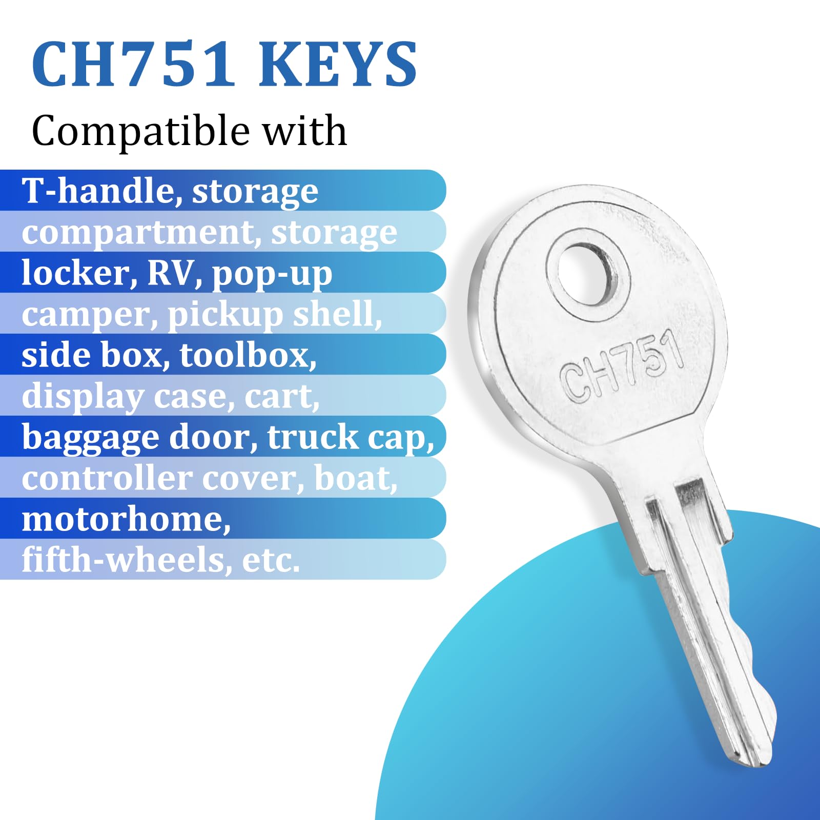 Amazon.com: CH751 Keys Fit for Storage Compartment Lock - Spare