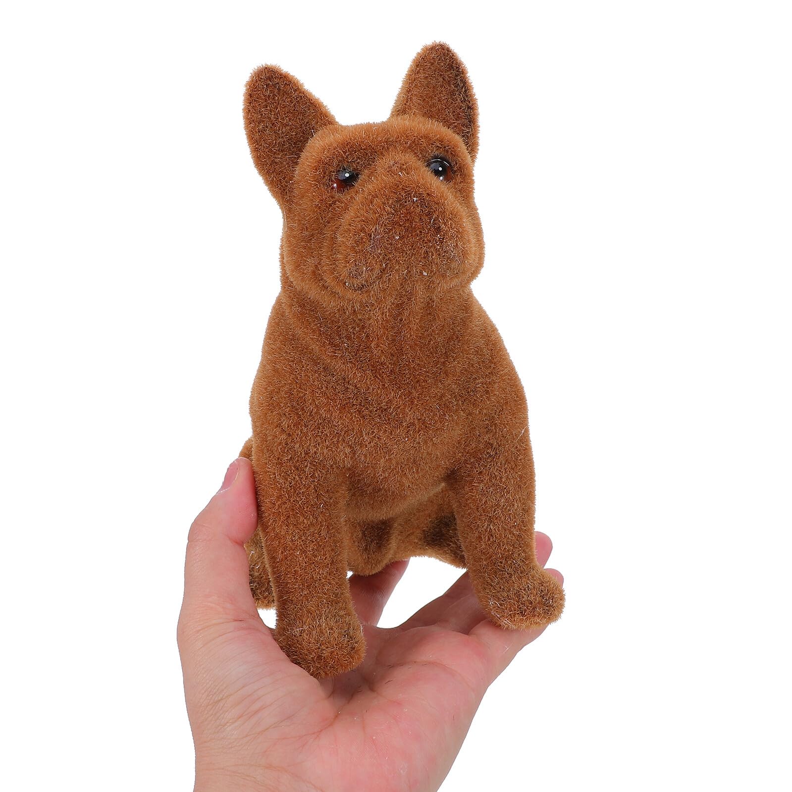 Statuetta di Cane in Resina Floccata, Design Realistico | Decorazione Versatile per Casa e Camere da Letto, Riproduzione Simulata Aspetto Artigianale e Ingombro Ridotto