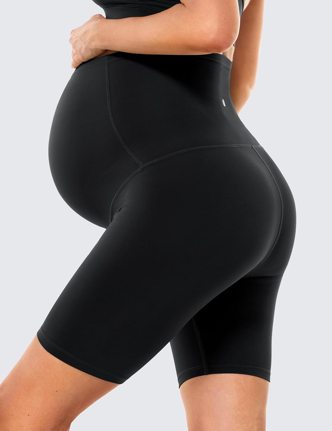 BAYDI Clouduxi Maternity Shorts Over The Belly-6" Pregnancy Biker Shorts Women Workout Yoga Pants