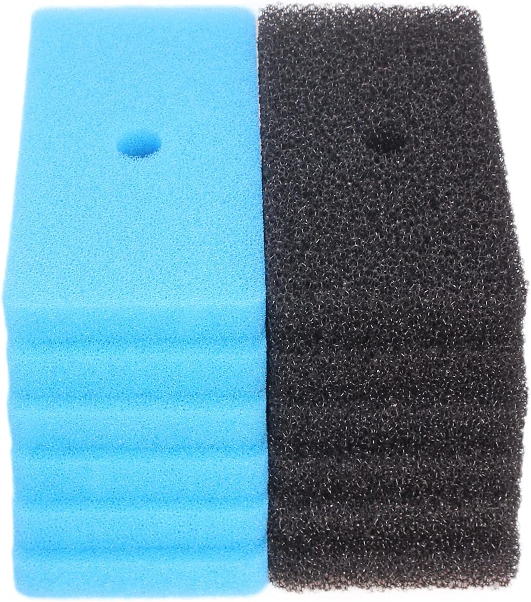 互換フィルターパッドセット TotalPond MF13010とMF13015に適合(6Xブラック粗目、6Xブルーファイン)