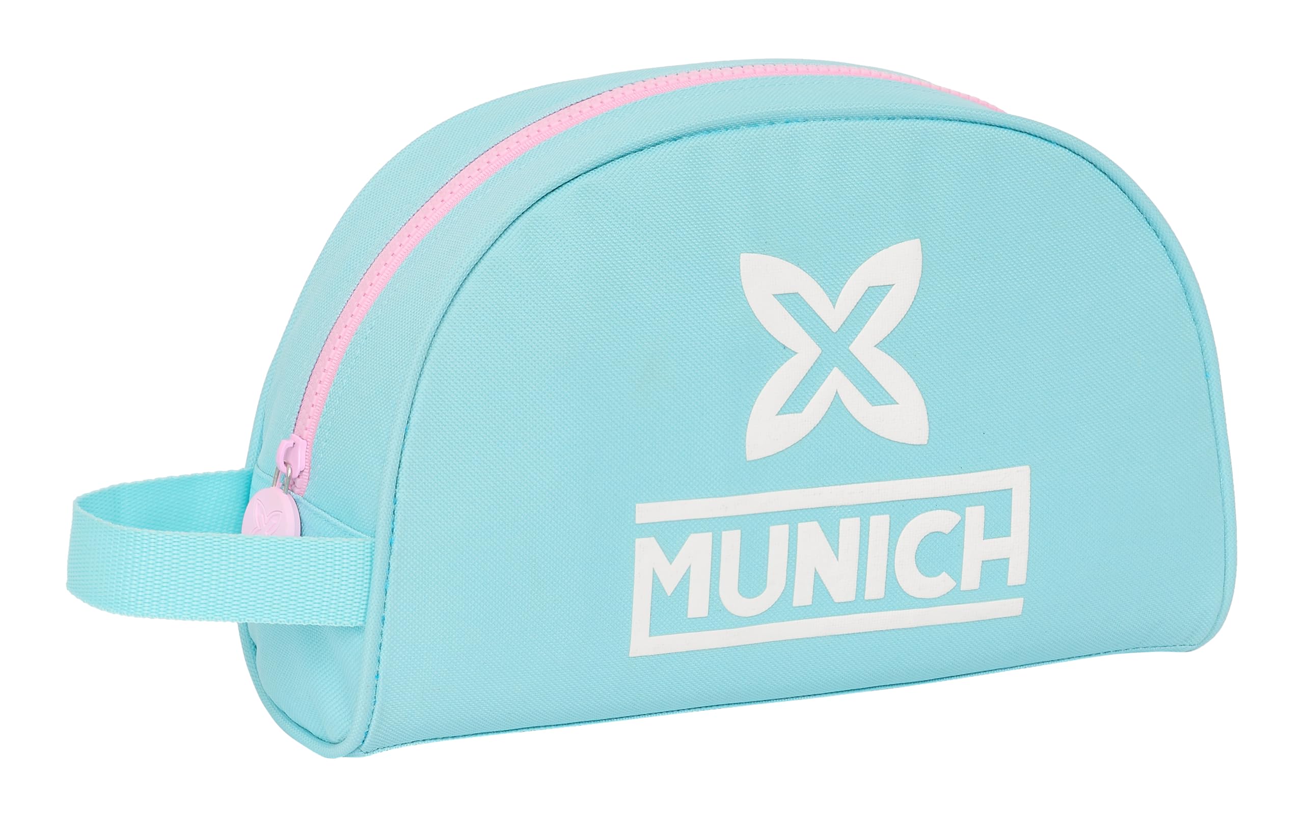 Safta Munich Heaven - Neceser Escolar Infantil Pequeño con Asa, Neceser Infantil, Adaptable a Carro, Ideal para Niños de 5 a 14 Años, Cómodo y Versátil, Calidad y Resistencia, 28x10x18 cm, Color Celeste