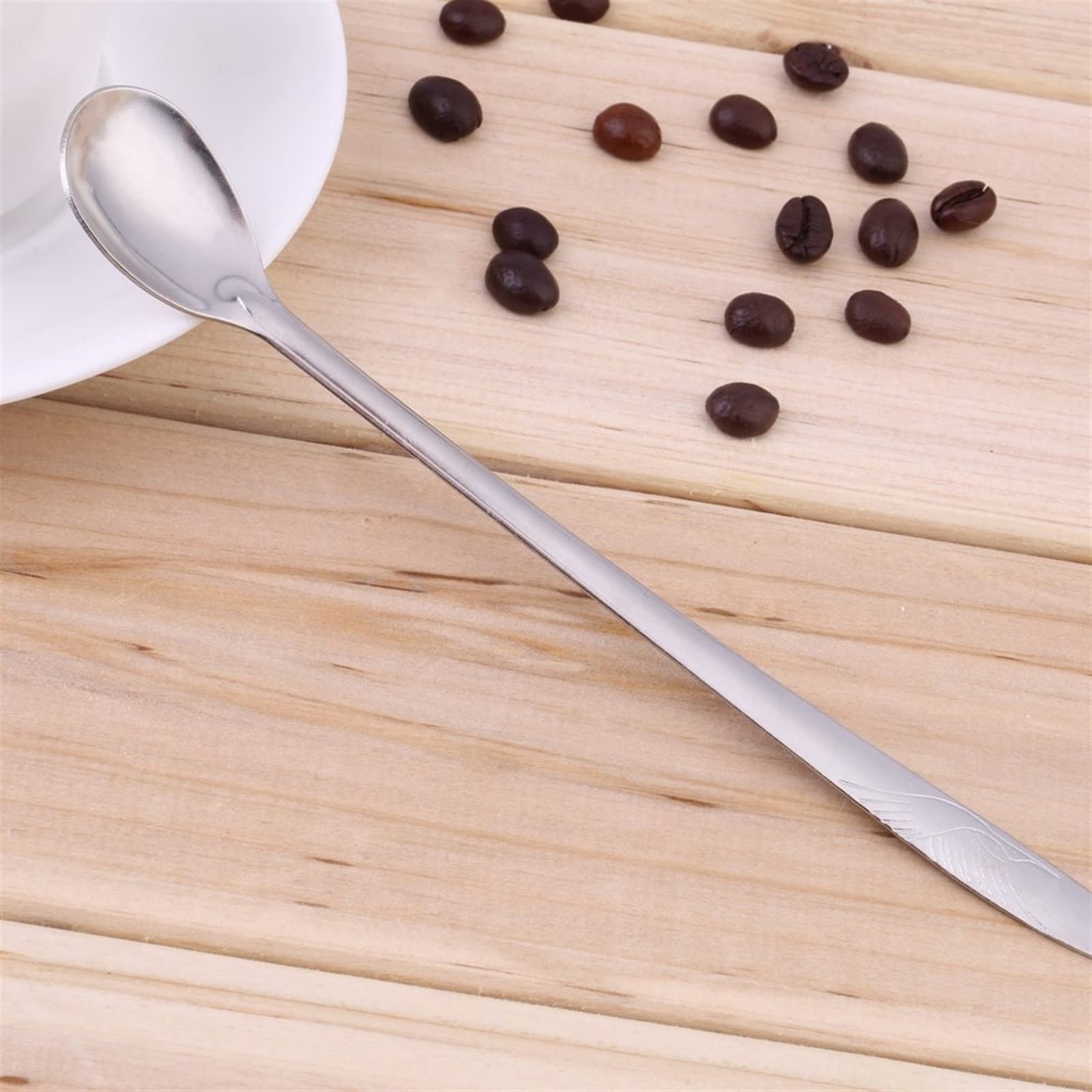 JINGYAN Cucchiaini da tè Stainless Steel Long handle Iced Tea Spoon Coffee Cold Drink Fruit Juice Spoons Ice Scoop Mixing
