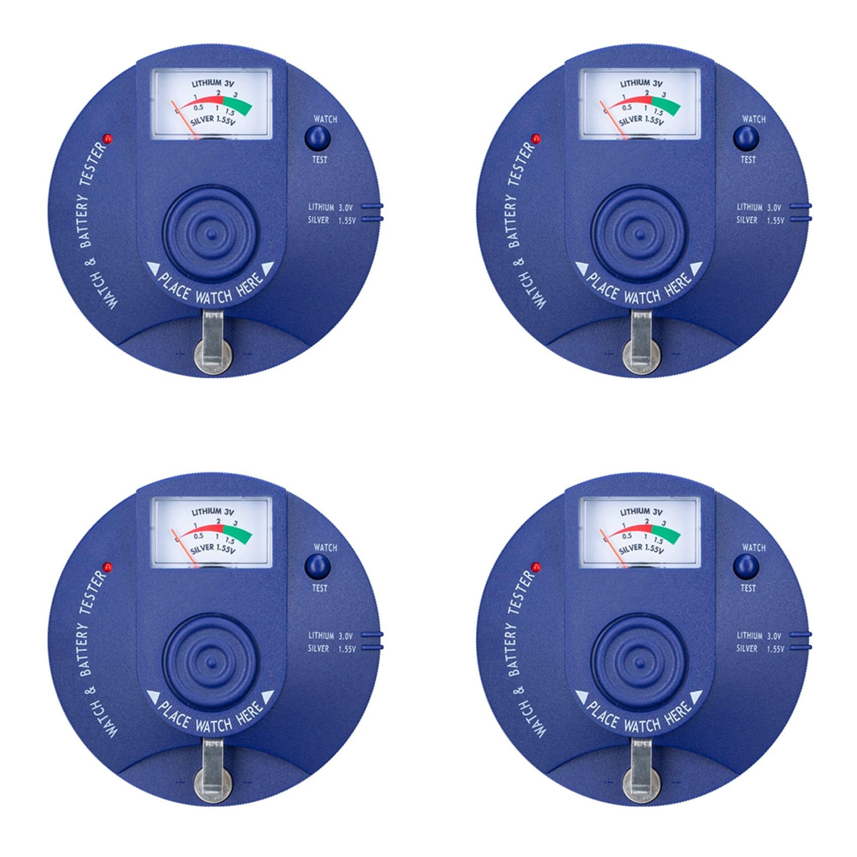4X Quartz Movement Tester,Circular Type Watch Battery Pulse Tester and 1.5V 3V Button Cell Battery Analyzer