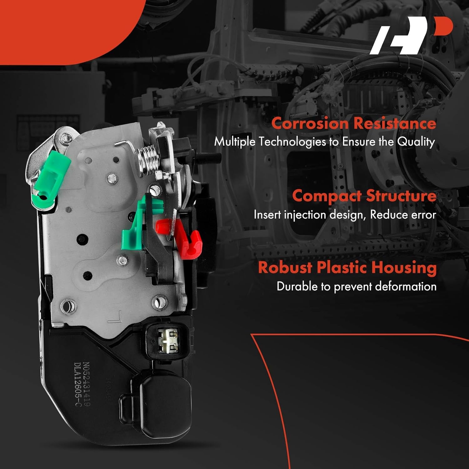 A-Premium Door Lock Latch Actuator Compatible with Dodge & Ram Vehicles - Dakota, with Power Locks - Rear Driver and Passenger Side, 2-PC Set, Replace# 55112605AB