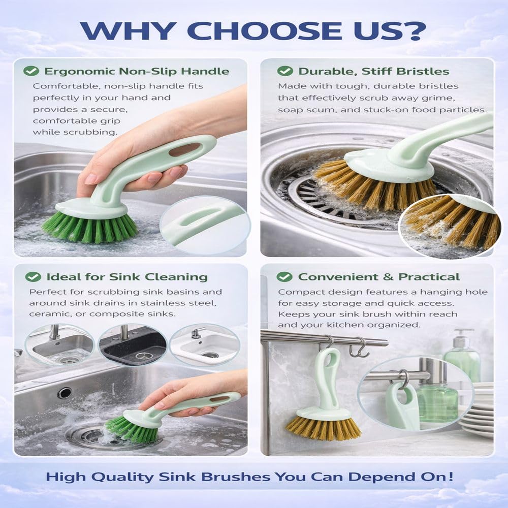 Kitchen Sink Cleaning Brush - 3 Pack -4