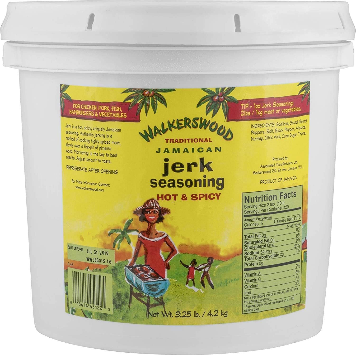 Walkerswood Traditional Jamaican Jerk Seasoning, 10 oz