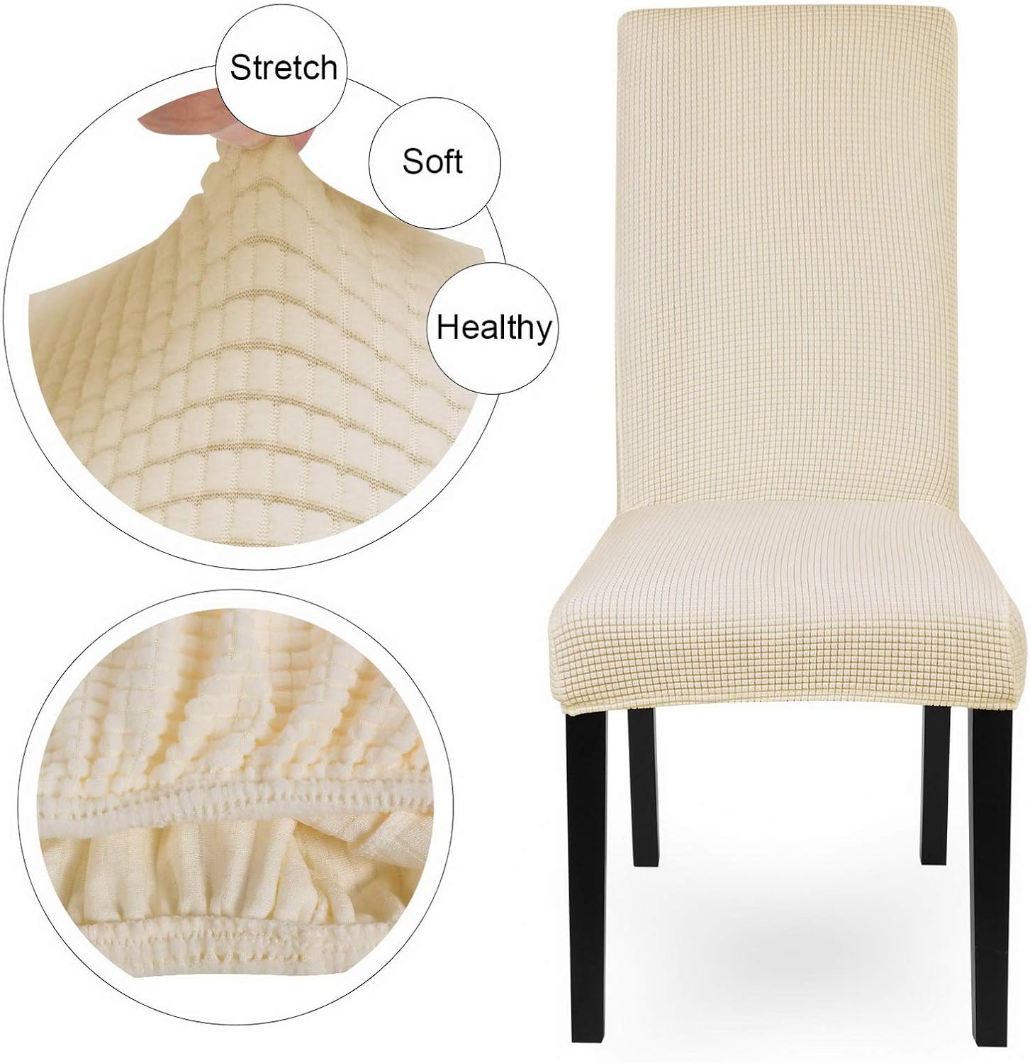Flаѕh Sаlе Buу 1 gеt 1 SearchI Chair Covers for Dining Room Set of 6, Stretch Jacquard Kitchen Parsons Chair Covers,Washable Spandex Dining Chair Slipcovers Seat Protector for Hotel,Banquet,Ceremony(Beige) Hоttеѕt Sаlе SearchI Chair Covers for Dining Room Set of 6, Stretch Jacquard Kitchen Parsons Chair Covers,Washable Spandex Dining Chair Slipcovers Seat Protector for Hotel,Banquet,Ceremony(Beige)