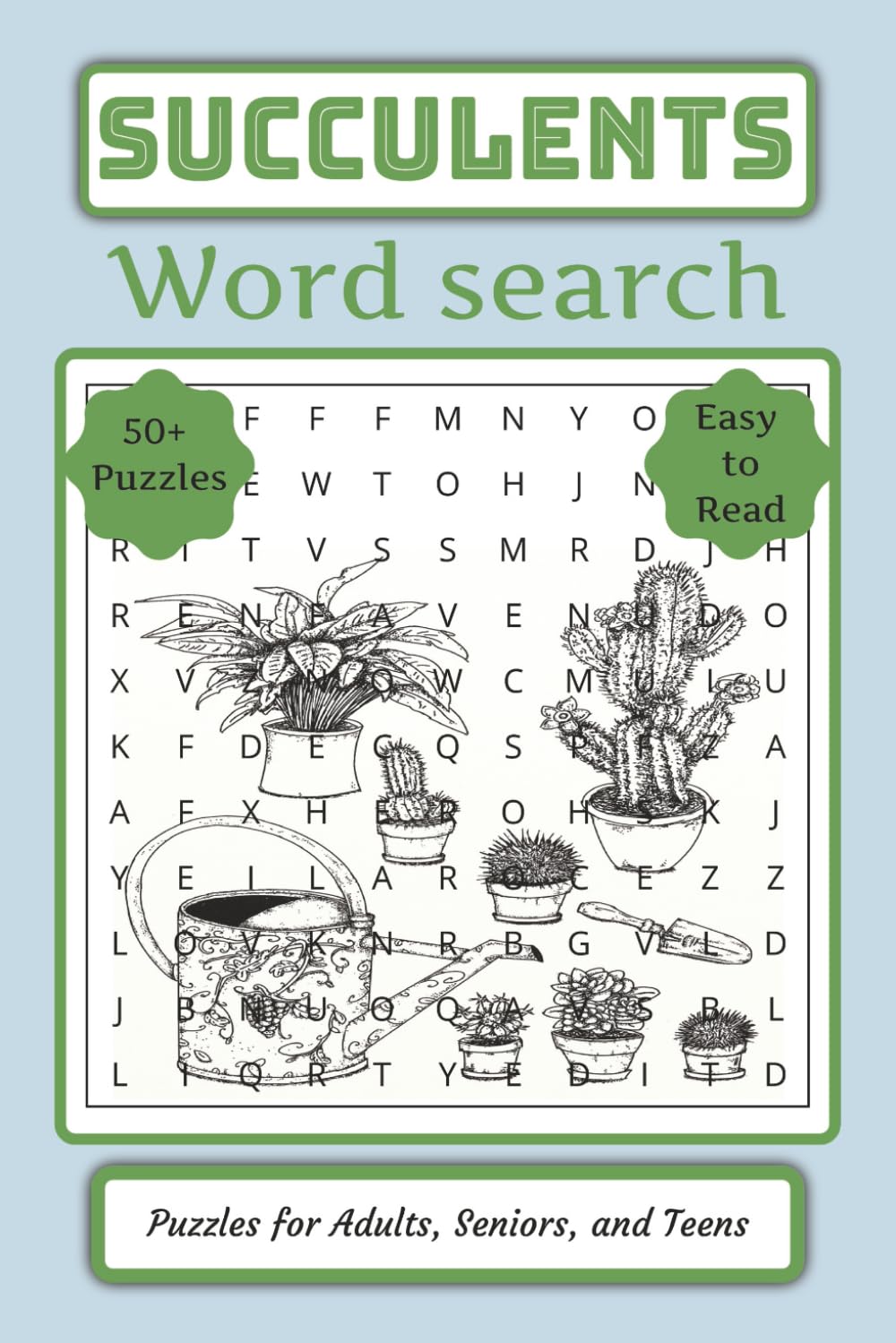 Succulent Word Search Puzzles: Relaxing Word Search Puzzles for Succulent Lovers, Gardeners, and Plant Enthusiasts