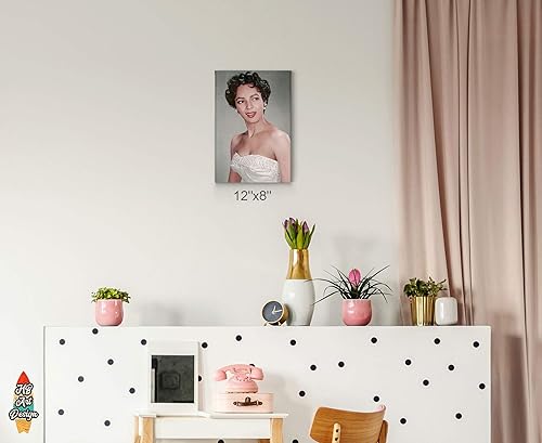 Miniatura 2 de HB Art Design Dorothy Dandridge - Hermoso vestido blanco de colores, lienzo impreso para pared, hermoso icono de arte afroamericano, obra de arte,