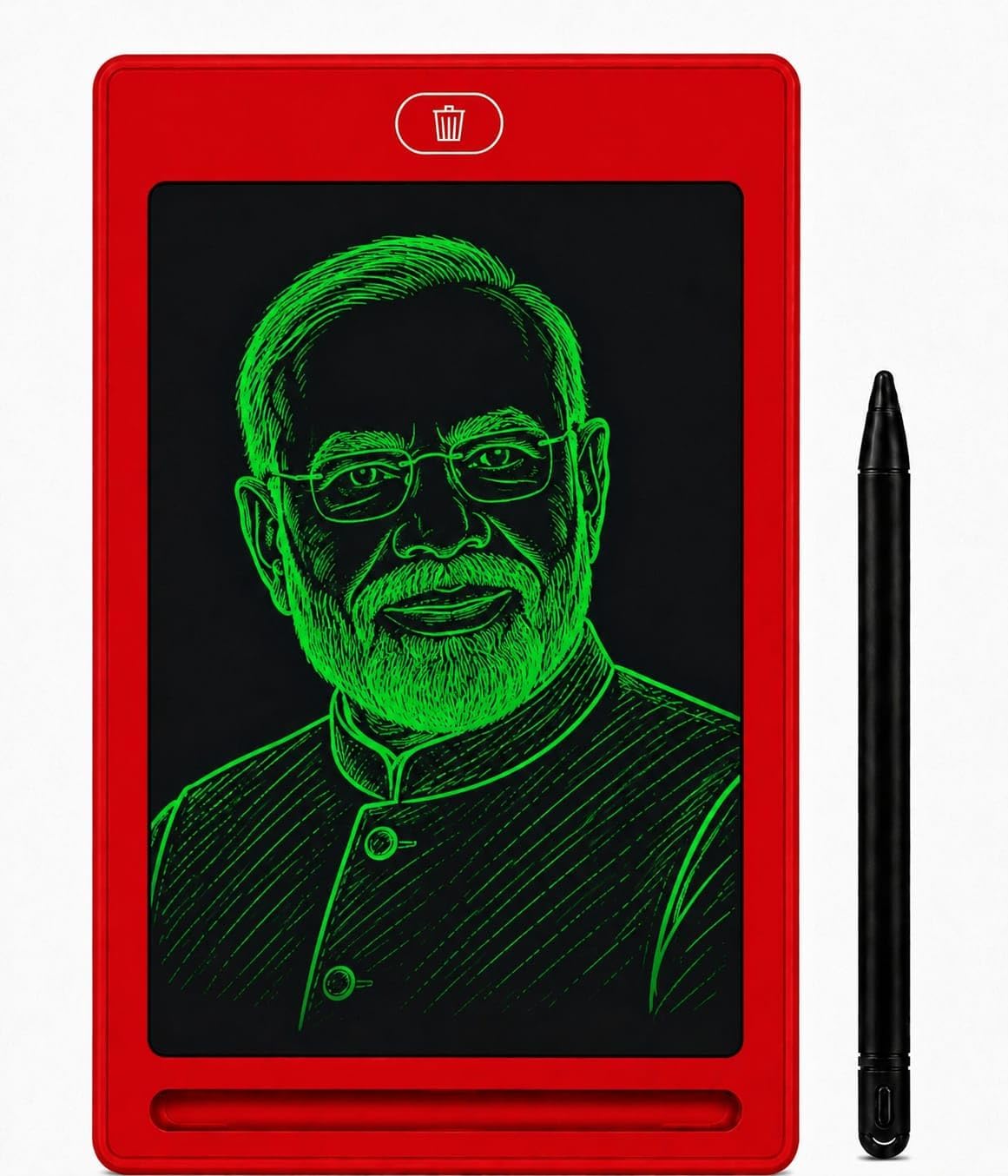 LCD Writing Tablet, Reusable Digital Drawing Board, Red | Reusable LCD Writing Tablet Includes Stylus Pen Battery Included deal for Kids Learning & Drawing-picture-31