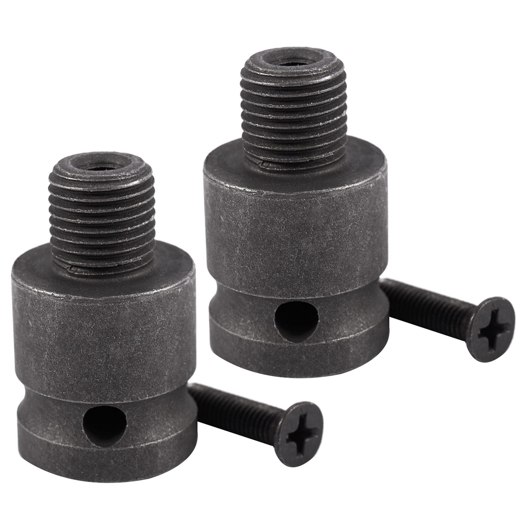 Jnchdghwa Black&Gray 2Pcs 1/2Inch Drill Chuck Adaptor For Impact Wrench Conversion 1/2-20Unf With 2 Pc