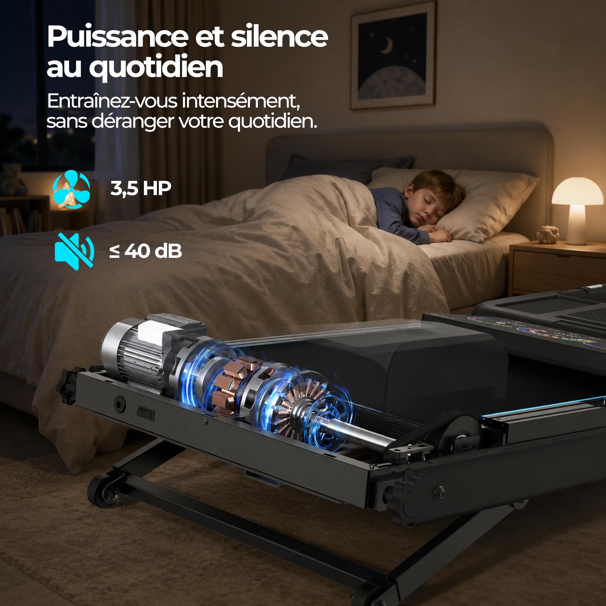 Tapis Roulant Pieghevole con Inclinazione Automatica 15%,12km/h