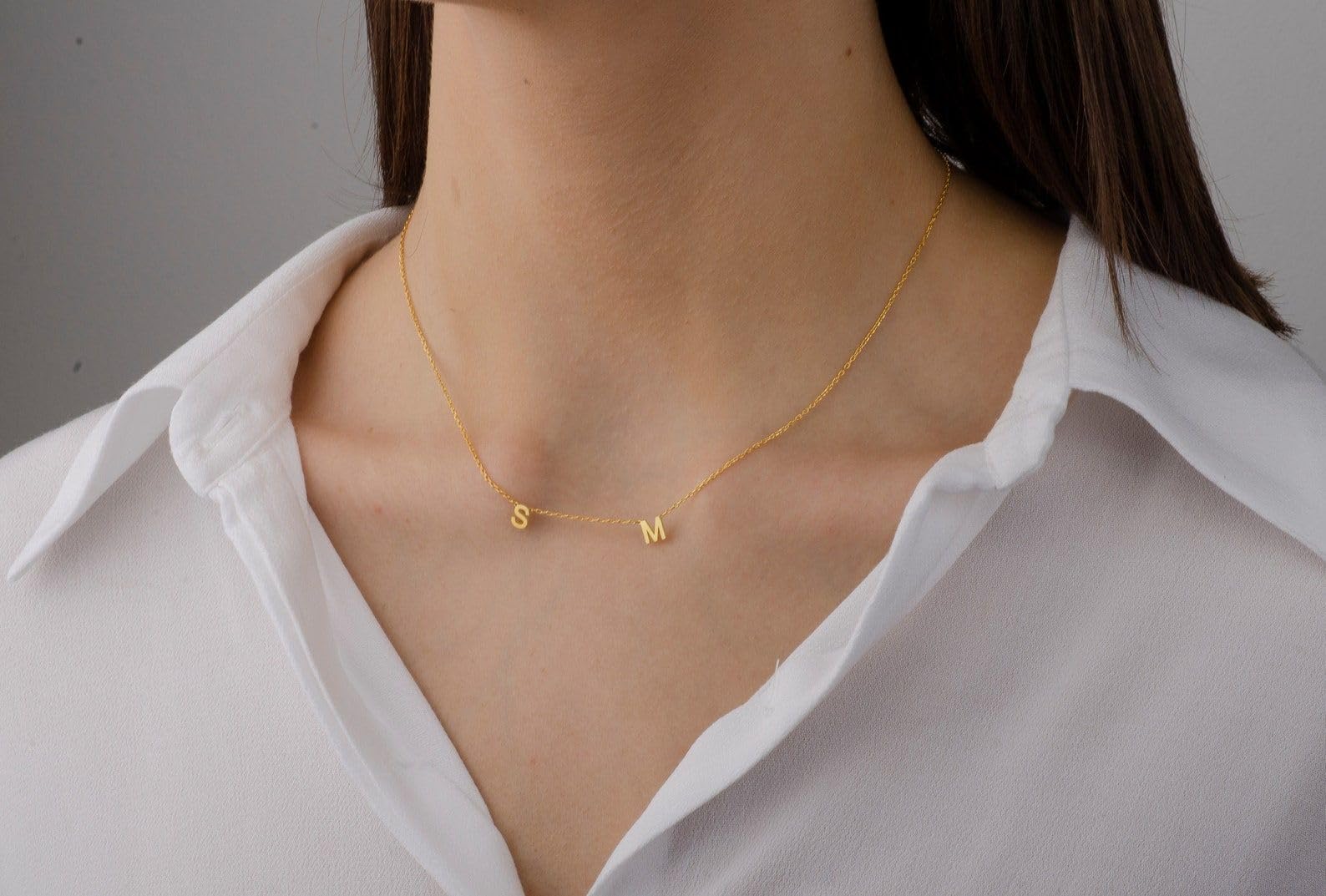 Collana con iniziale, personalizzato lettera su misura neo mamma Natale