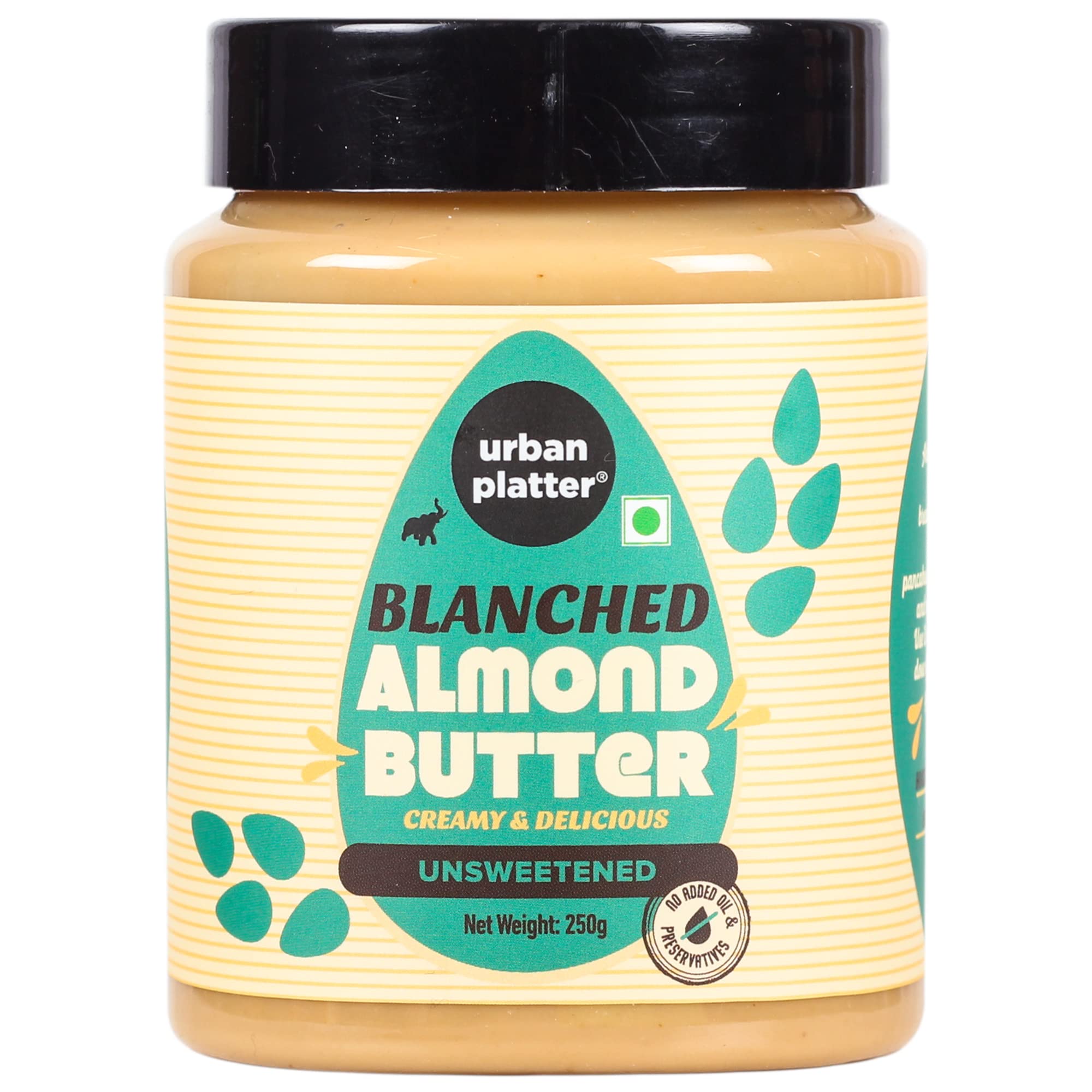 Urban Platter Blanched Almond Butter, 250g / 8.8oz [All Natural, No Hydrogenated Oil, No Preservatives] (B07SJZ4MH5) Amazon Price History, Amazon Price Tracker