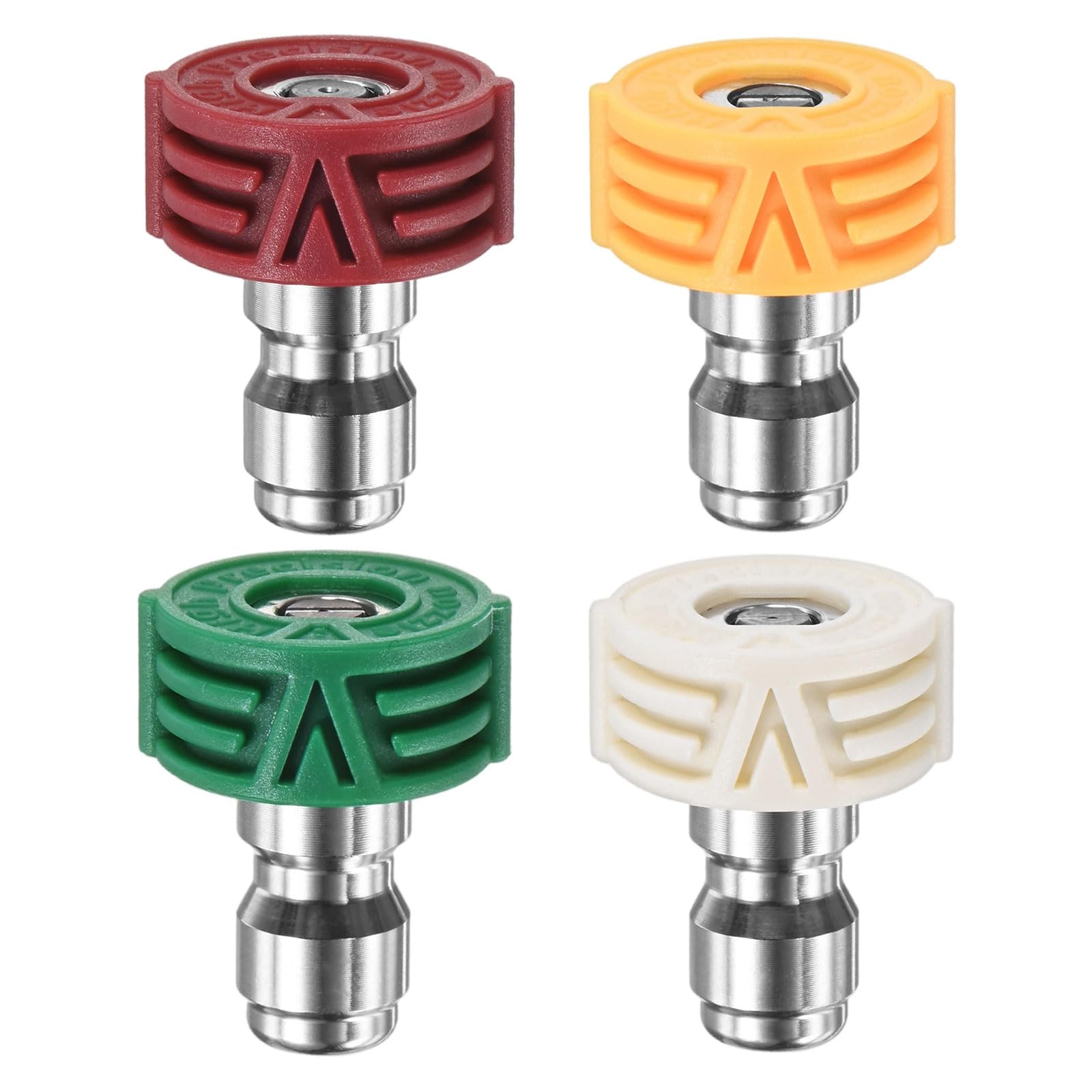 M METERXITY 5-Pack Pressure Washer Nozzle Set, 1/4 Inch Quick Connect, 4000 PSI Multi-Degree Nozzle Power Washer Accessories for Car/Surface Cleaning, Orifice 2.5