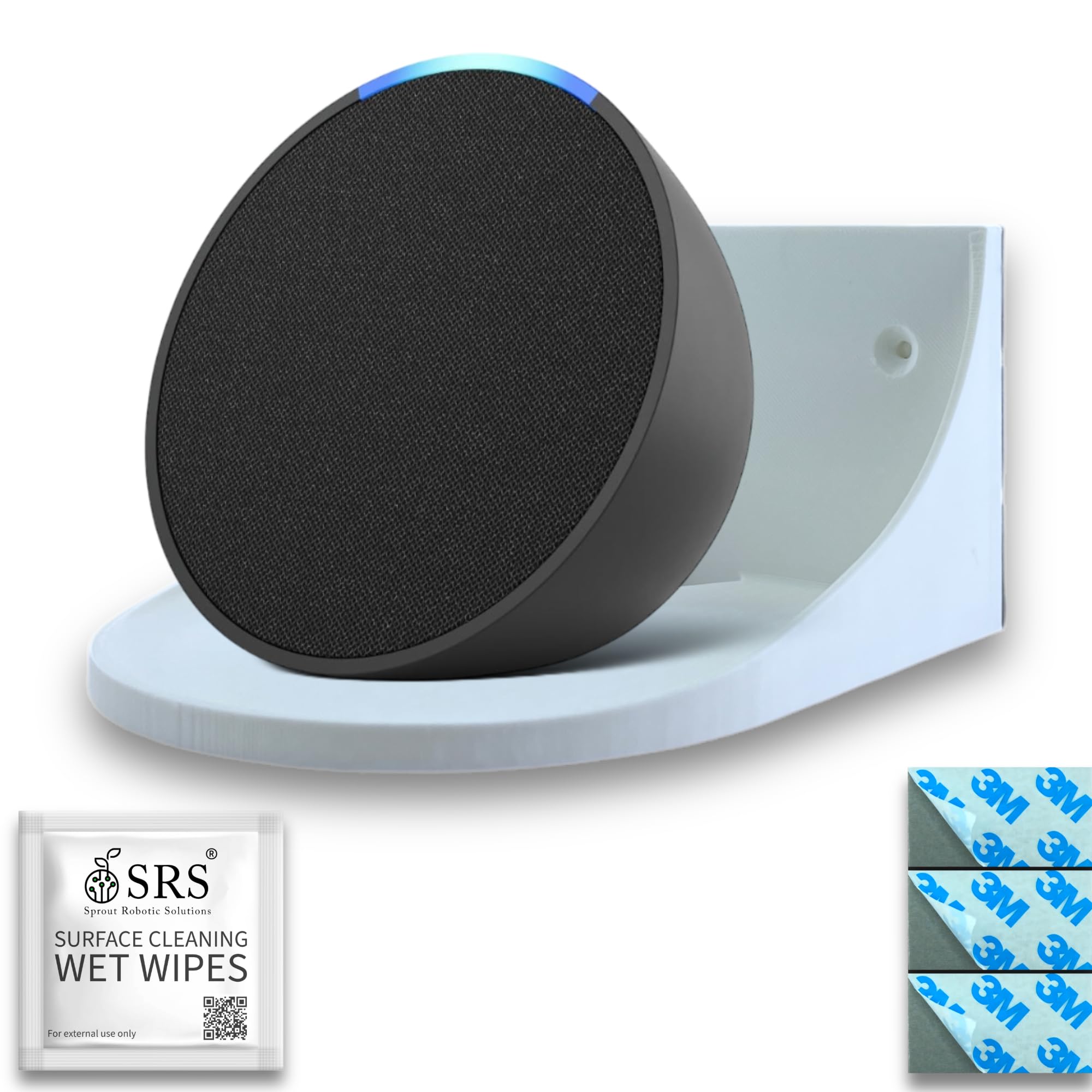 SRS® Wall Shelves Stand Holder Compatible with Amazon Echo|Security Cameras|Speakers|Plants|Home Decor|Wall Mounted Shelf|Stick-on Adhesive|Multi-Purpose Use|Compact&Stable (White, Pack of 1) (B0D5NP2JWL) Amazon Price History, Amazon Price Tracker
